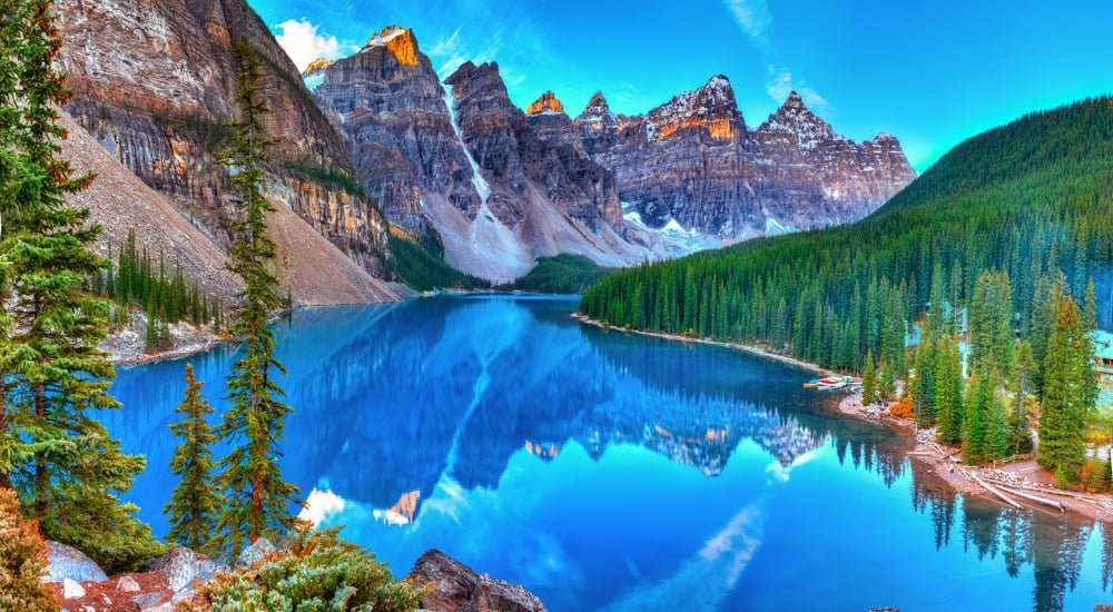 Moraine Lake Sunrise in Banff Nationalpark