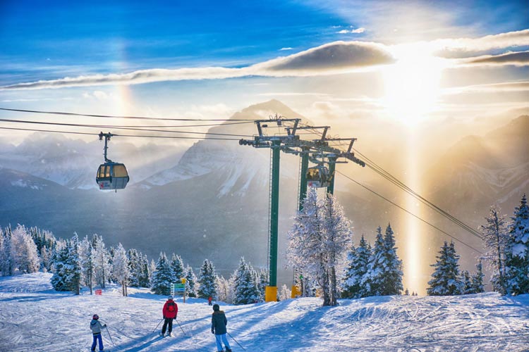 Skifahren in Lake Louise, Kanada